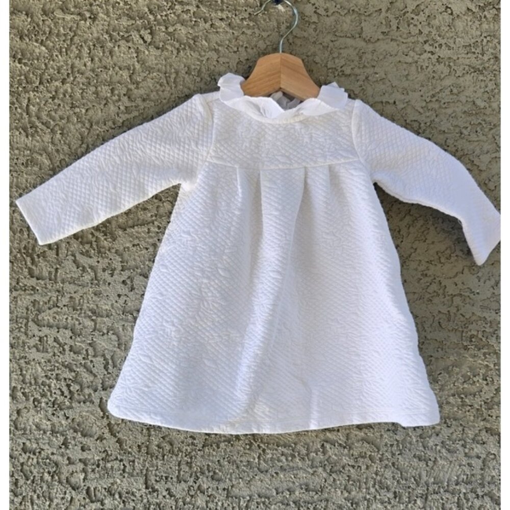 Janie And Jack Quilted White Dress